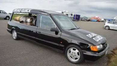 Jet-powered hearse targets World record