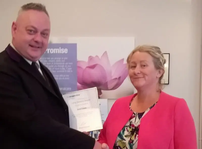 Baking Funeral Director gains 20 years’ Long Service Award