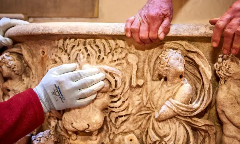 Flower pot at palace turns out to be a Roman coffin