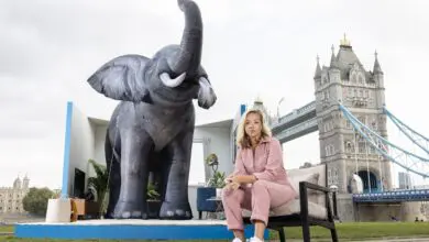 Co-op instals 11-foot elephant statue to promote conversations about death