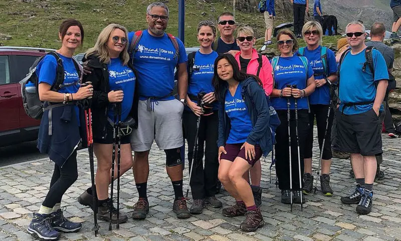 Funeral group scale Snowdon  mountain for charity