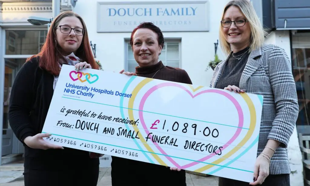 Douch Family Funerals raises over £1k for breast cancer unit