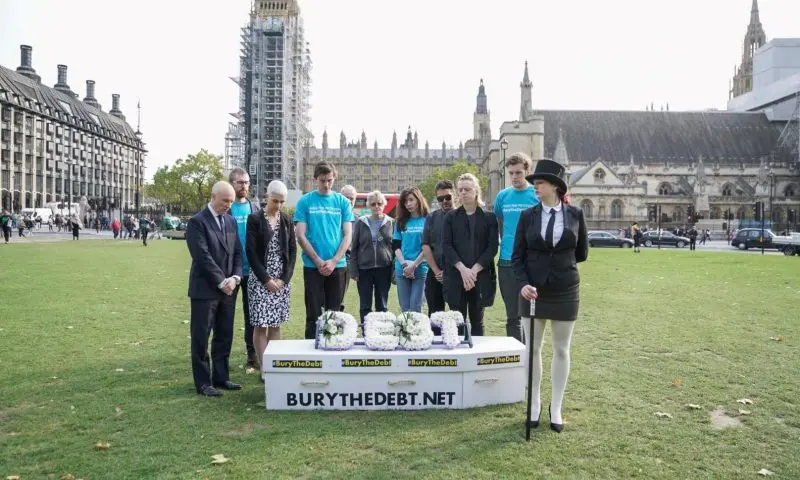 Campaigners hold funeral procession in Parliament Square