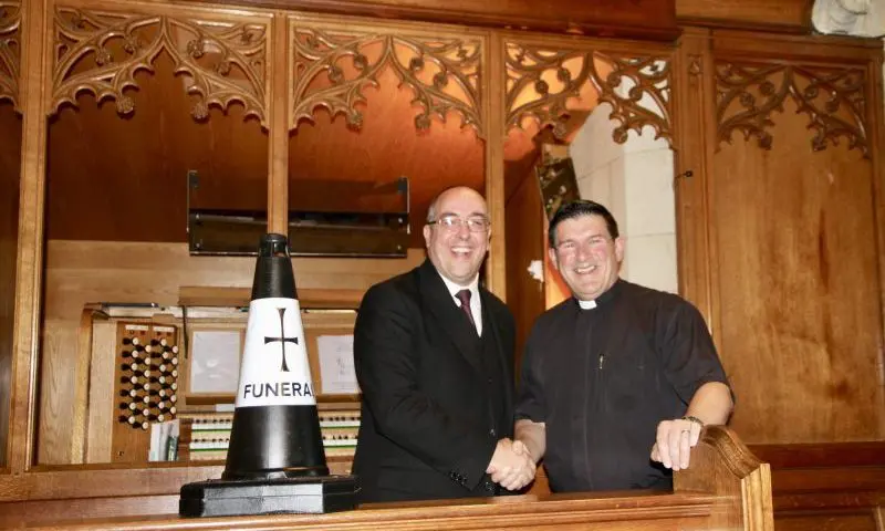 Funeral directors fund sound system for local church