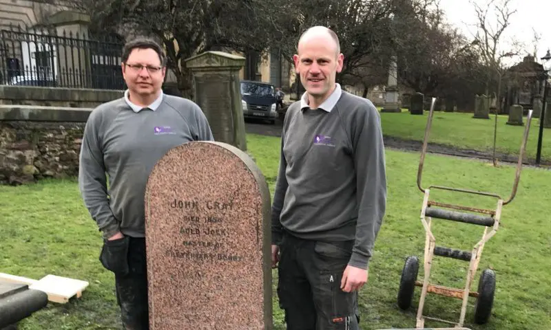 Funeral director restores landmark headstone