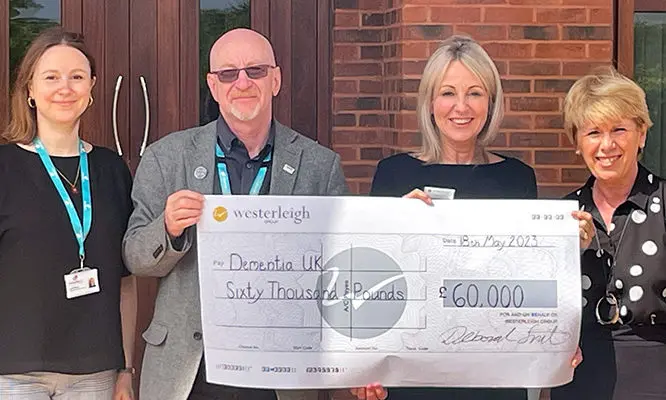 Westerleigh Group names Dementia UK as new charity partner
