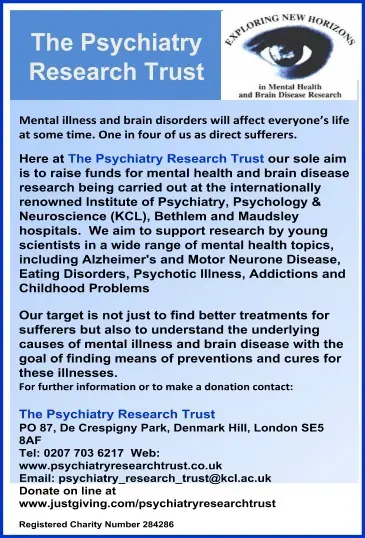 CHARITY SPOTLIGHT: The Psychiatry Research Trust