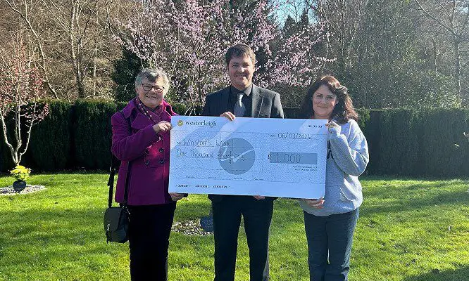 Forest of Dean Crematorium donates £1k to Winston’s Wish