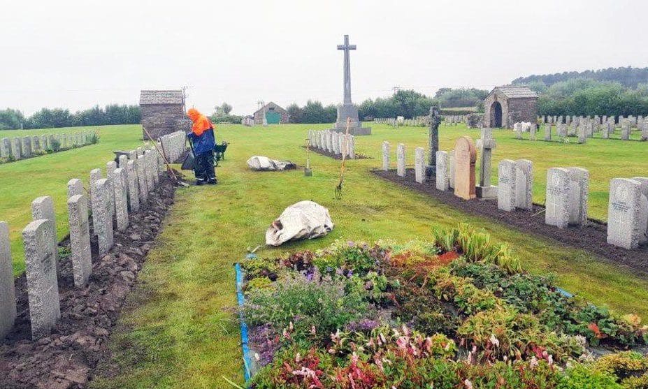 CWGC team completes ground works at Lyness Royal Naval Cemetery