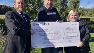 Babworth Crematorium donates £3k to Andy’s Man Club