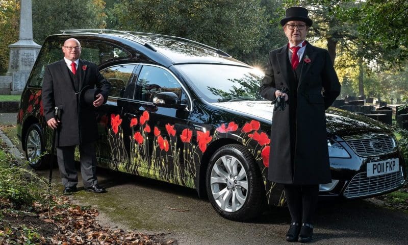 Co-op launches UK’s first poppy hearse