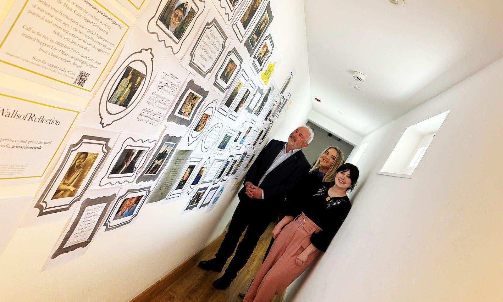 Coles Funeral Directors unveils Marie Curie wall of reflection