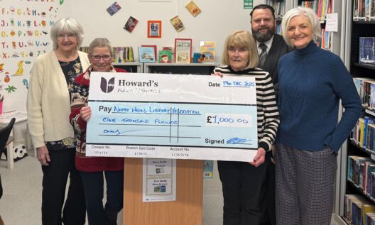 Howard’s Funeral Directors donates £1k to Churchtown library