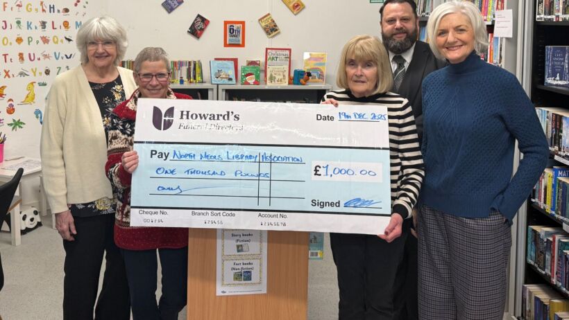 Howard’s Funeral Directors donates £1k to Churchtown library