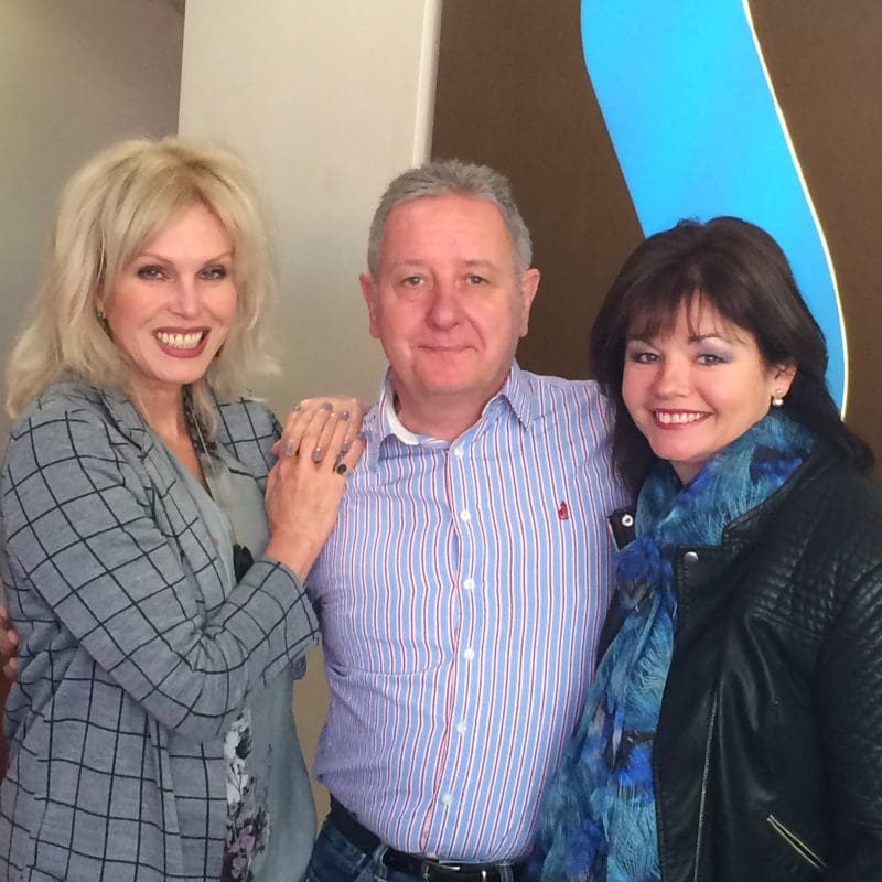 Joanna Lumley records advertisements for Austin’s Funeral Service