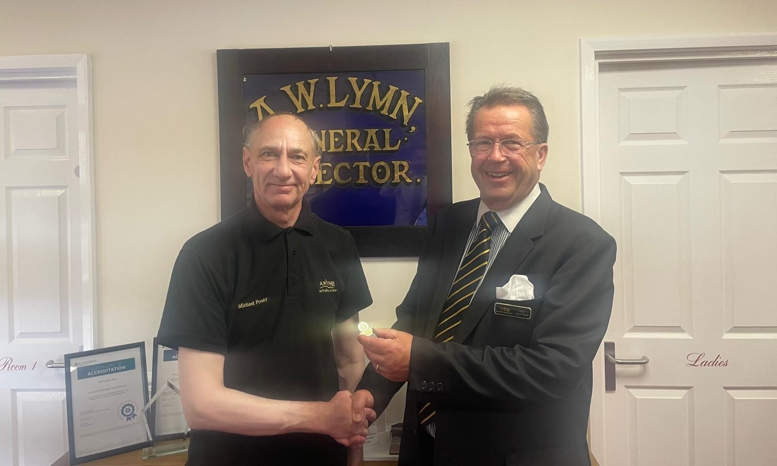 Mick Pooley celebrates four decades of service at A.W. Lymn