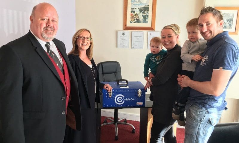 Daren Persson Funeral Services receives cuddle cot donation