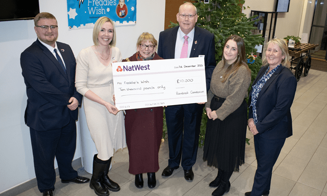 Rainsbrook Crematorium donates £10k to Freddie’s Wish