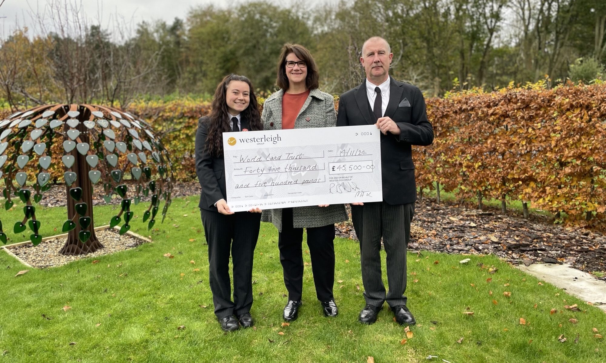 Westerleigh Group makes £45,500 donation to World Land Trust