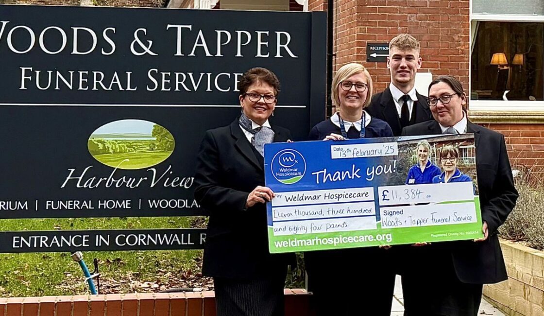 Woods and Tapper donates over £11k to Weldmar Hospicecare
