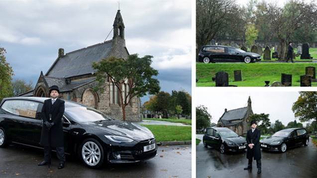 Co-op Funeralcare unveils new Tesla electric hearse