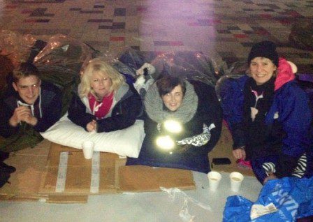 Funeral staff sleep rough for local foundation